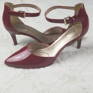 Bandolino Red Ankle Strap Heels sz 8